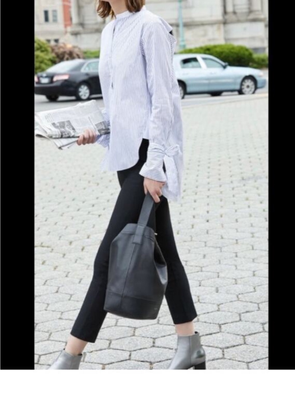 Black Cropped Ankle Pants — Modern Slim Fit